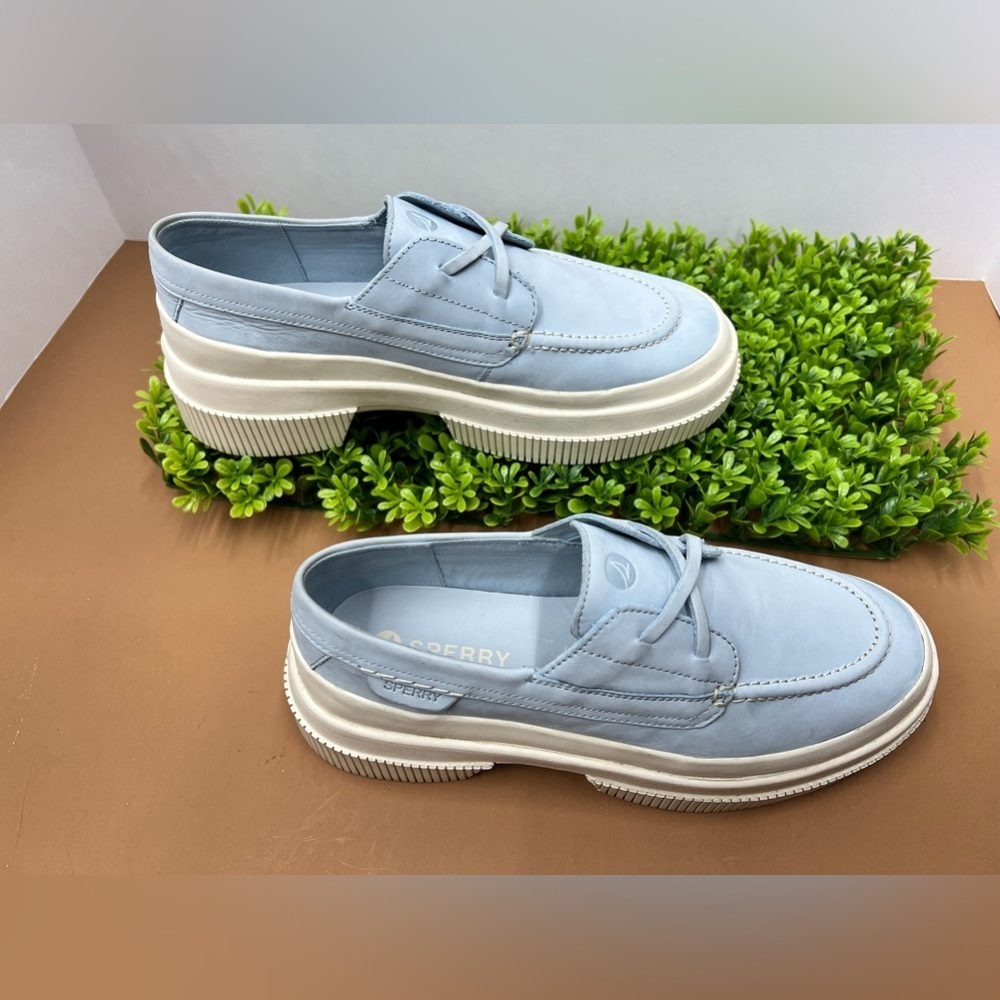 New Sperry, platform woman’s, Highland boat shoe baby blue - Picture 10 of 11